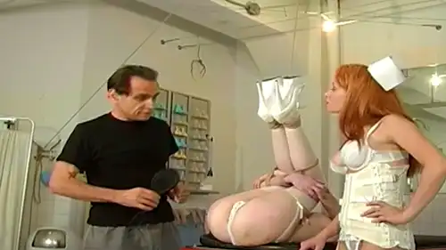 Bound Slut's Clinic Torment: Nipples Clamped, Ass Whipped Hard