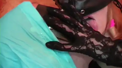 Latex Dominatrix Boots and Fucks Her Masked Slave